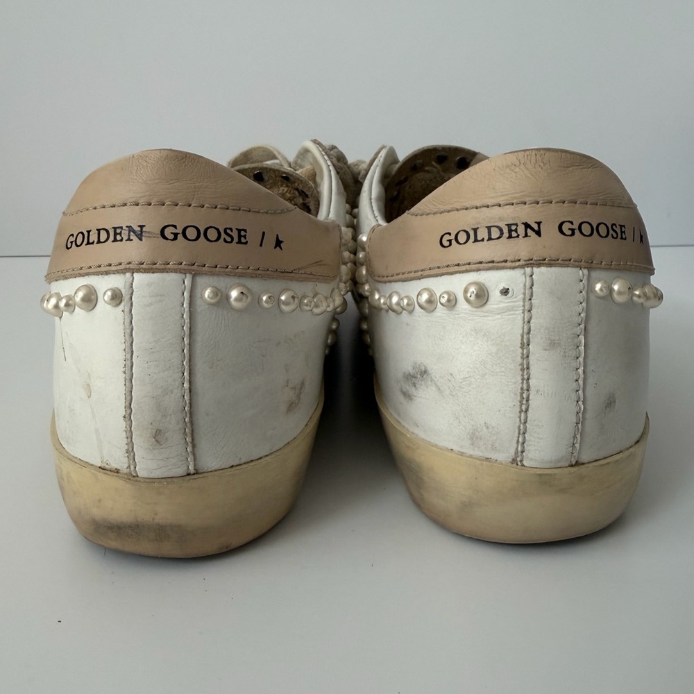 Golden Goose Superstar Pearly Low-Top Sneakers, Size 38 - Picture 6 of 13